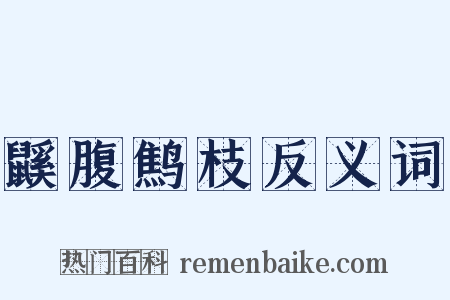 鼷腹鹪枝反义词是什么意思的图片